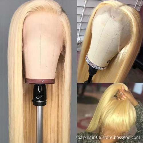 SPARK Brazilian Human Hair Lace Front Wig,Straight Virgin Hair Lace Wig For Black Women, Pre Pluck Lace Wig With Baby Hair